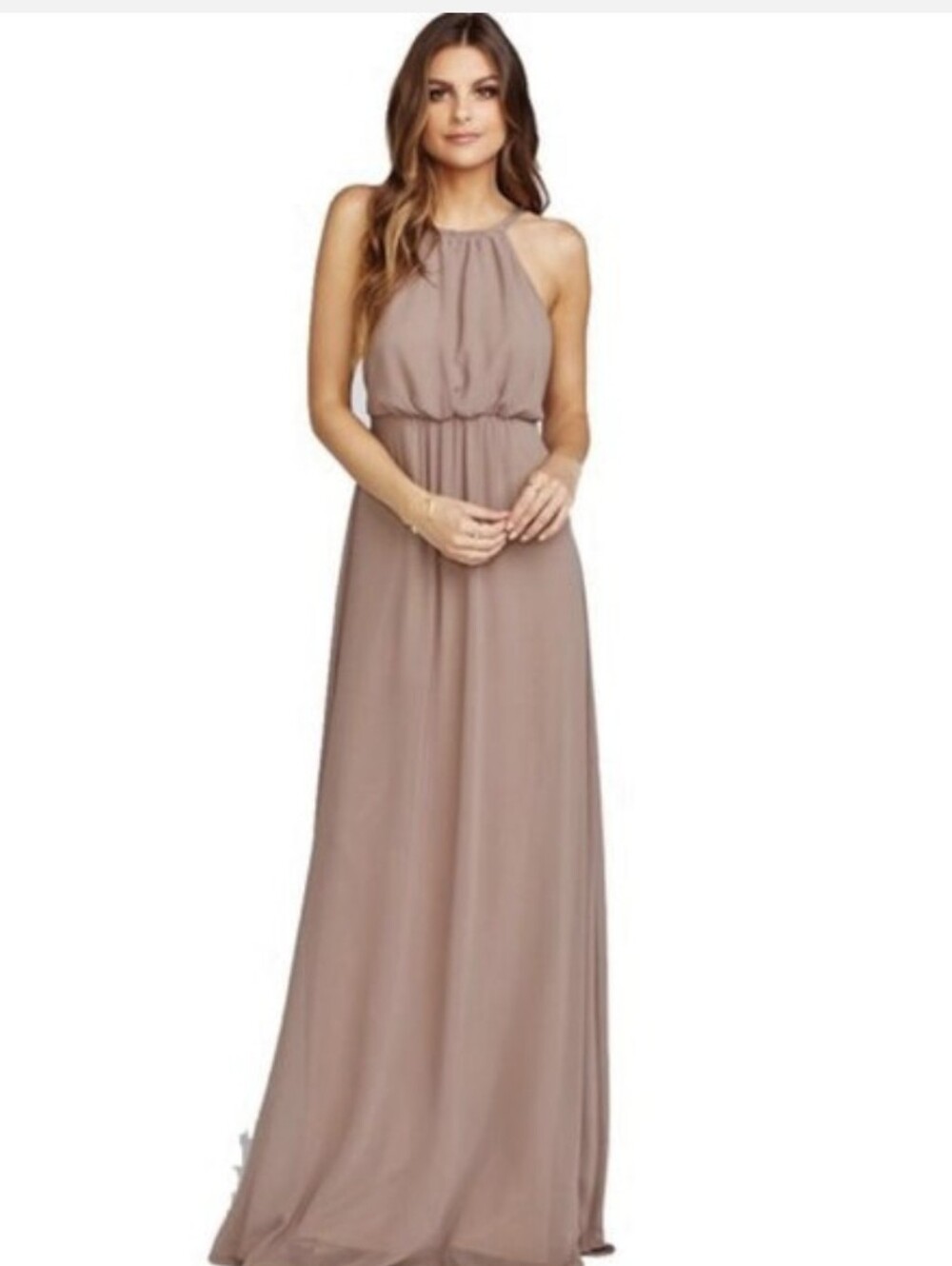 Show Me Your MuMu Blush Halter Maxi Dress